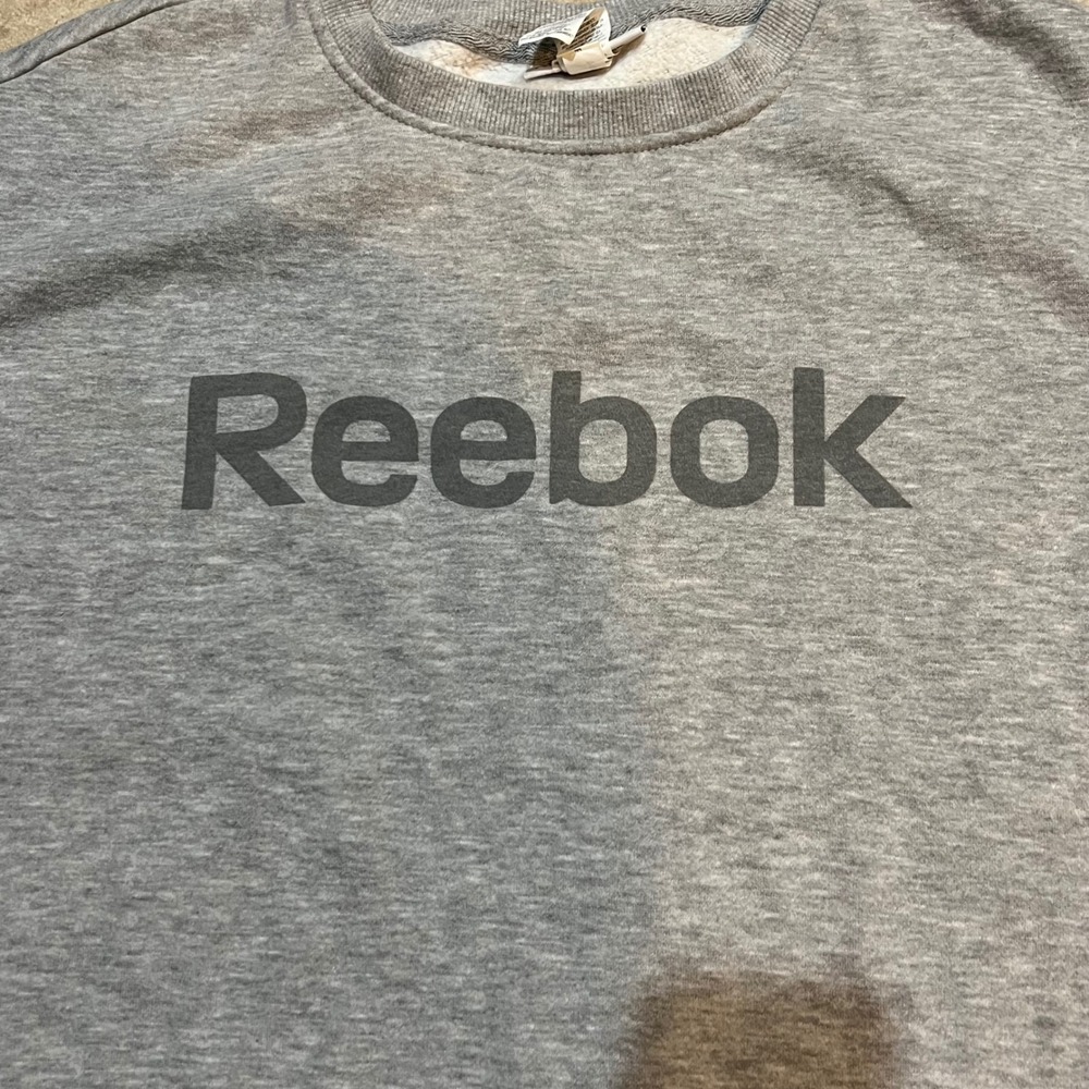 Reebok Juniors: Medium‎ Gray Crew Neck Pullover Sweatshirt Casual Everyday Wear - Picture 3 of 6